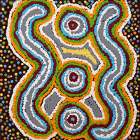 Aboriginal Artwork by Monica Napaljarri Nelson, Mina Mina Dreaming - Ngalyipi, 30x30cm