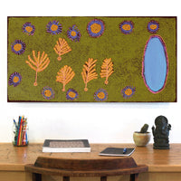 Aboriginal Artwork by Monica Puntjina Watson, Pukara, 91x45cm