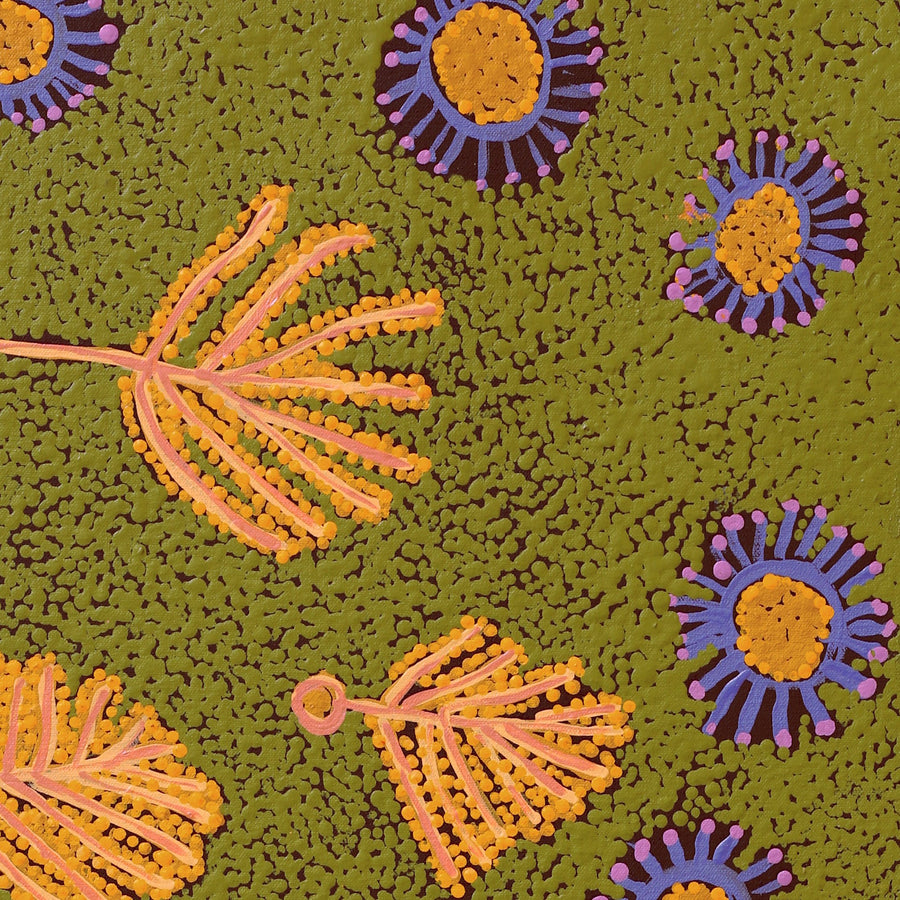 Aboriginal Artwork by Monica Puntjina Watson, Pukara, 91x45cm