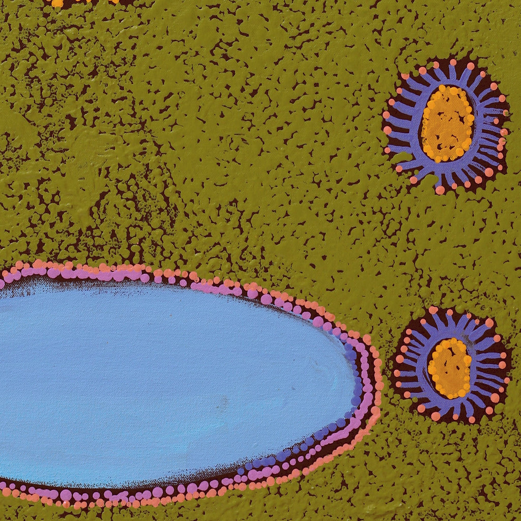 Aboriginal Artwork by Monica Puntjina Watson, Pukara, 91x45cm