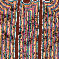 Aboriginal Artwork by Narelle Nangala Brown, Watiya-warnu Jukurrpa (Seed Dreaming), 91x30cm