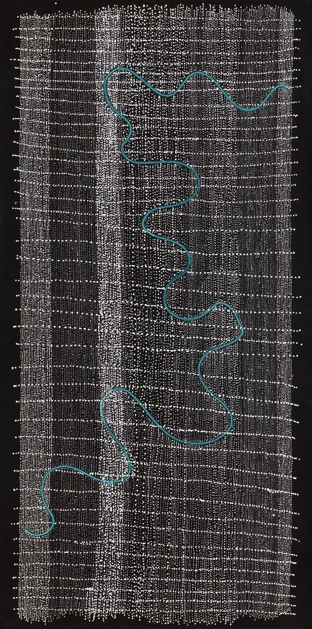 Aboriginal Artwork by Natasha Nakamarra Oldfield, Warna Jukurrpa (Snake Dreaming), 183x91cm