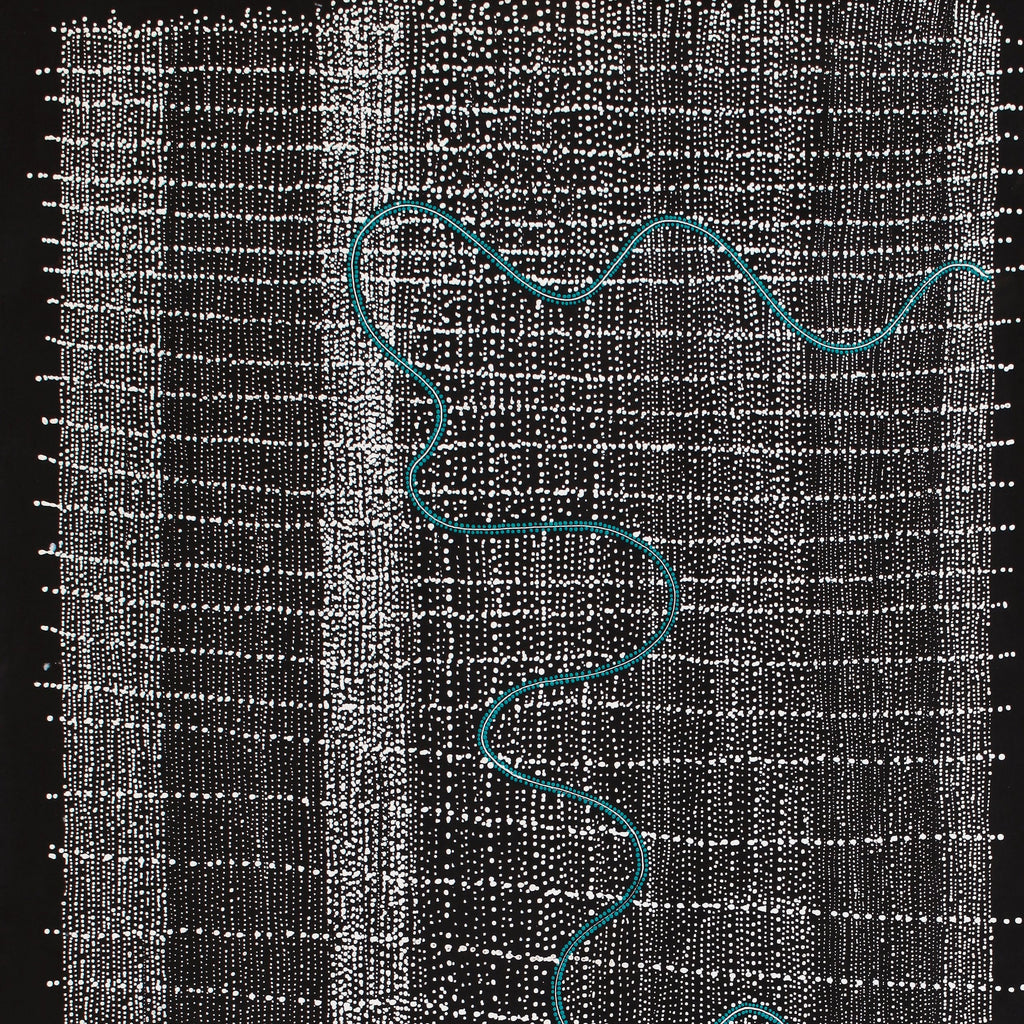 Aboriginal Artwork by Natasha Nakamarra Oldfield, Warna Jukurrpa (Snake Dreaming), 183x91cm