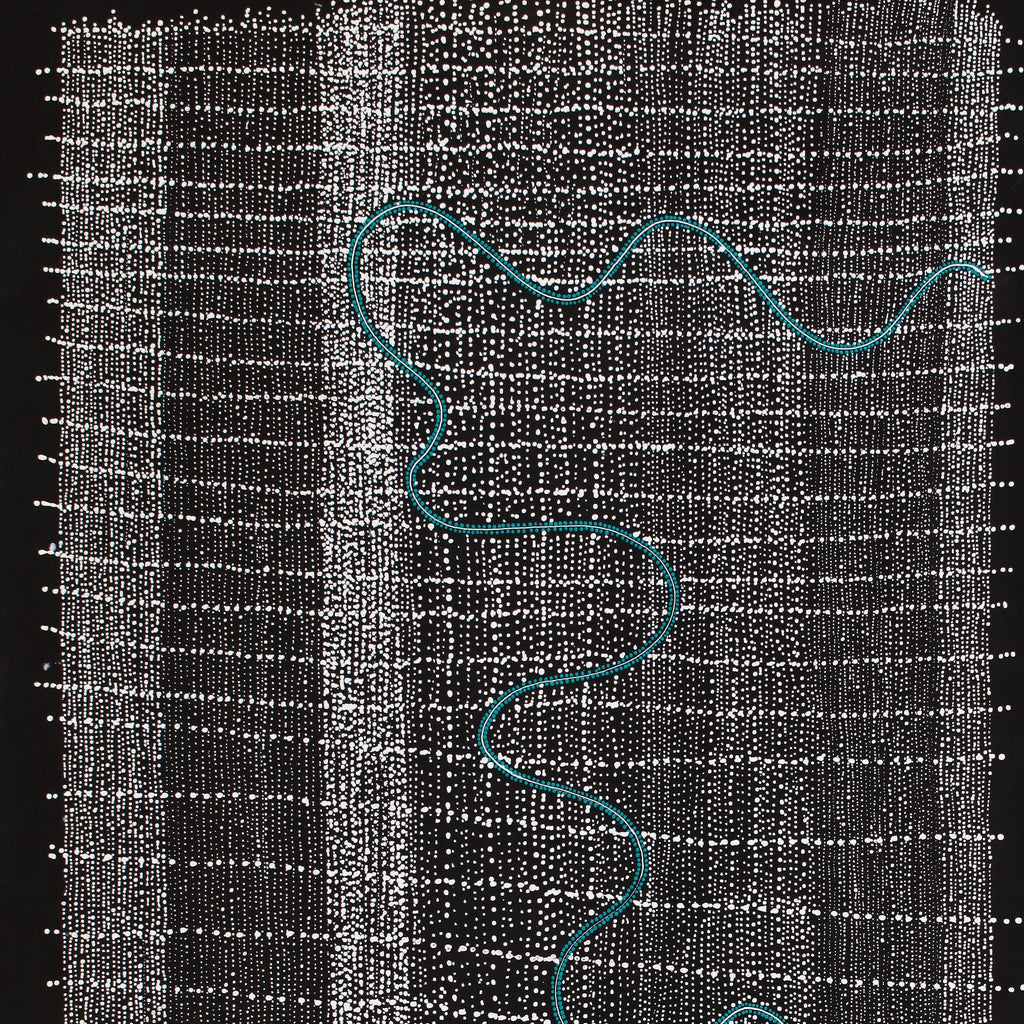 Aboriginal Art by Natasha Nakamarra Oldfield, Warna Jukurrpa (Snake Dreaming), 183x91cm - ART ARK®