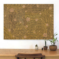 Aboriginal Artwork by Nathania Nangala Granites, Warlukurlangu Jukurrpa (Fire country Dreaming), 107x76cm