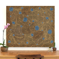 Aboriginal Artwork by Nathania Nangala Granites, Warlukurlangu Jukurrpa (Fire country Dreaming), 107x91cm