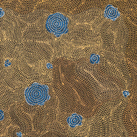 Aboriginal Artwork by Nathania Nangala Granites, Warlukurlangu Jukurrpa (Fire country Dreaming), 107x91cm