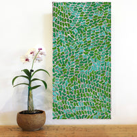 Aboriginal Artwork by Nathania Nangala Granites, Warlukurlangu Jukurrpa (Fire country Dreaming), 61x30cm