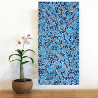 Aboriginal Artwork by Nathania Nangala Granites, Warlukurlangu Jukurrpa (Fire country Dreaming), 61x30cm