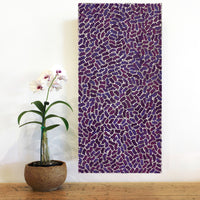 Aboriginal Artwork by Nathania Nangala Granites, Warlukurlangu Jukurrpa (Fire country Dreaming), 61x30cm