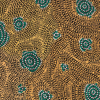 Aboriginal Artwork by Nathania Nangala Granites, Warlukurlangu Jukurrpa (Fire country Dreaming), 76x46cm