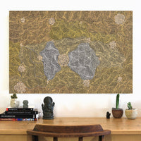 Aboriginal Artwork by Nathania Nangala Granites, Warlukurlangu Jukurrpa (Fire country Dreaming), 91x61cm