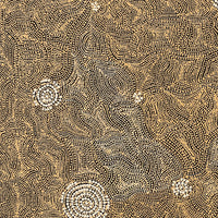 Aboriginal Artwork by Nathania Nangala Granites, Warlukurlangu Jukurrpa (Fire country Dreaming), 91x61cm