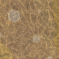 Aboriginal Artwork by Nathania Nangala Granites, Warlukurlangu Jukurrpa (Fire country Dreaming), 91x76cm