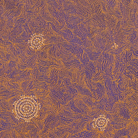 Aboriginal Artwork by Nathania Nangala Granites, Warlukurlangu Jukurrpa (Fire country Dreaming), 91x91cm