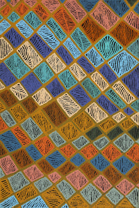 Aboriginal Artwork by Nellie Roberts Tjawina, Irrunytju minyma, 91x61cm