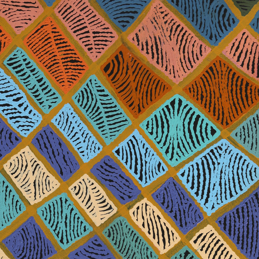 Aboriginal Artwork by Nellie Roberts Tjawina, Irrunytju minyma, 91x61cm