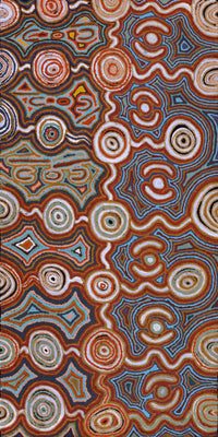 Aboriginal Artwork by Nellie Roberts Tjawina, Minyma Kutjara, 122x61cm