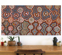 Aboriginal Artwork by Nellie Roberts Tjawina, Minyma Kutjara, 122x61cm