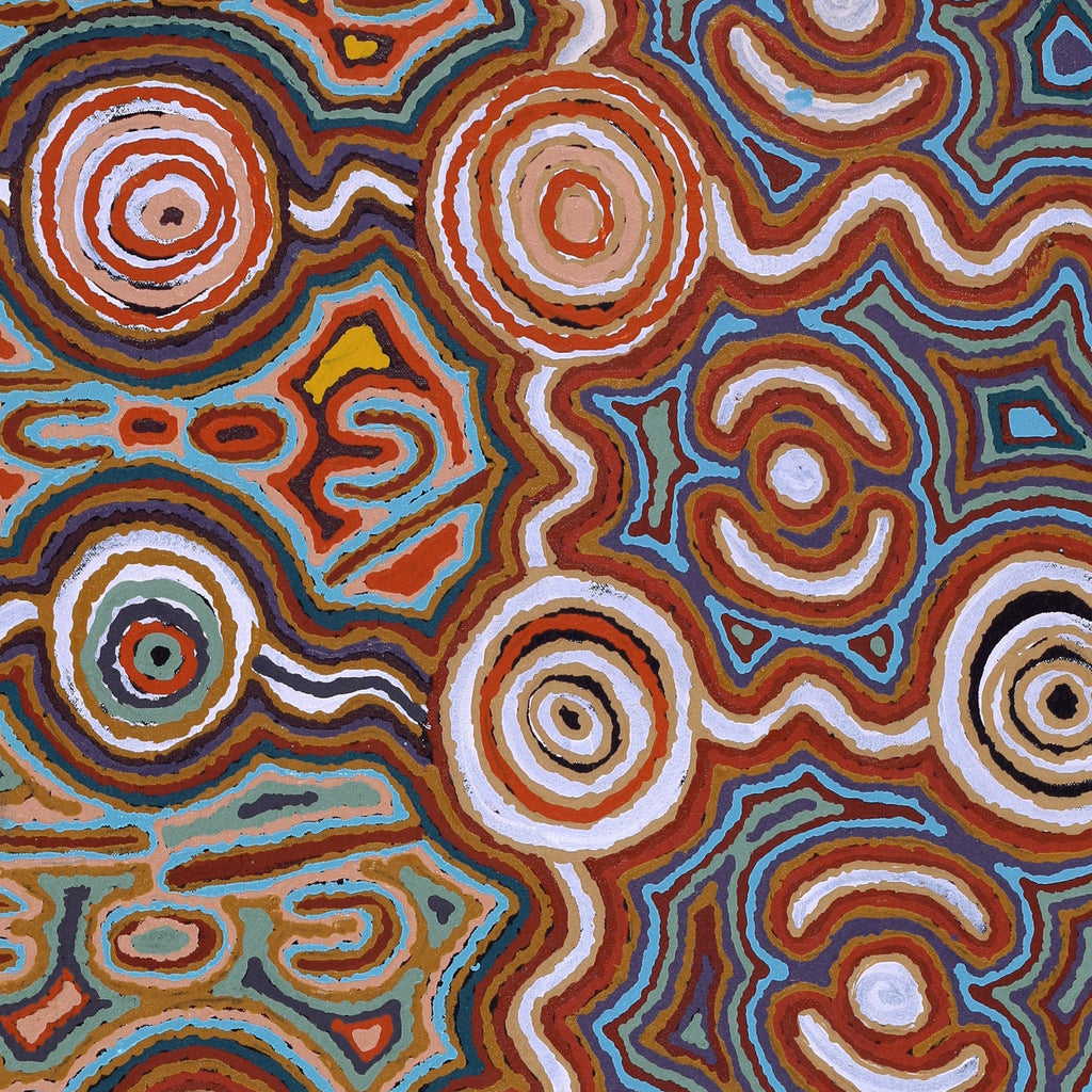 Aboriginal Artwork by Nellie Roberts Tjawina, Minyma Kutjara, 122x61cm