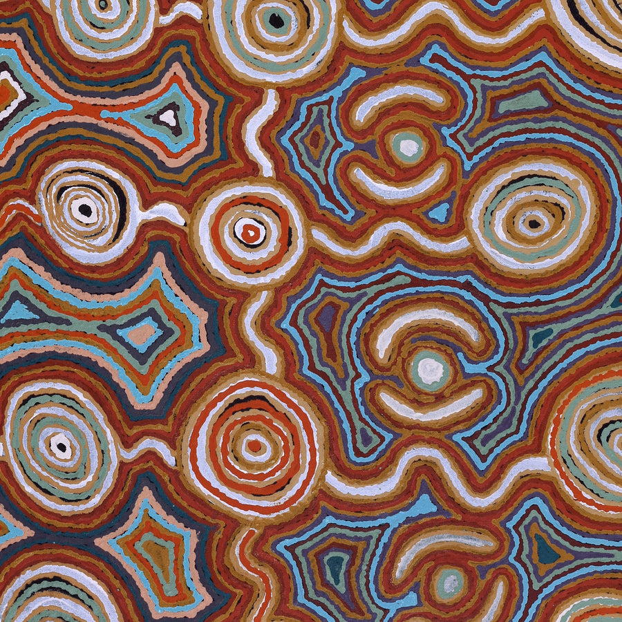 Aboriginal Artwork by Nellie Roberts Tjawina, Minyma Kutjara, 122x61cm