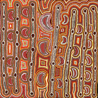 Aboriginal Artwork by Nellie Roberts Tjawina, Minyma Kutjara, 91x91cm