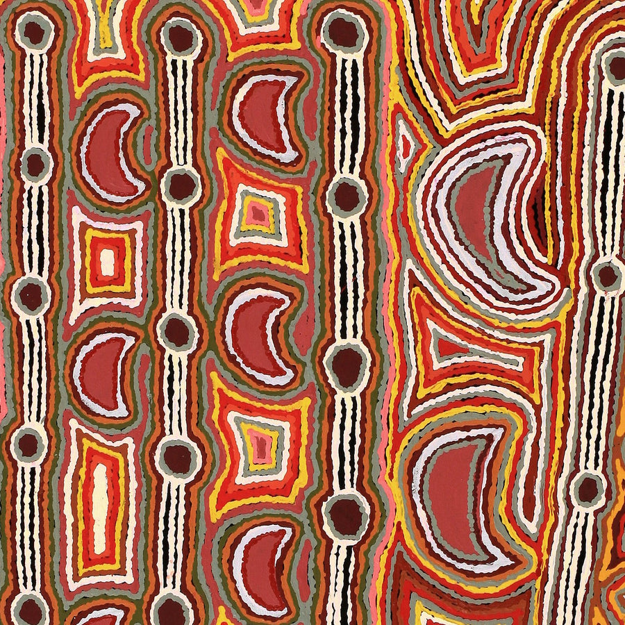 Aboriginal Artwork by Nellie Roberts Tjawina, Minyma Kutjara, 91x91cm