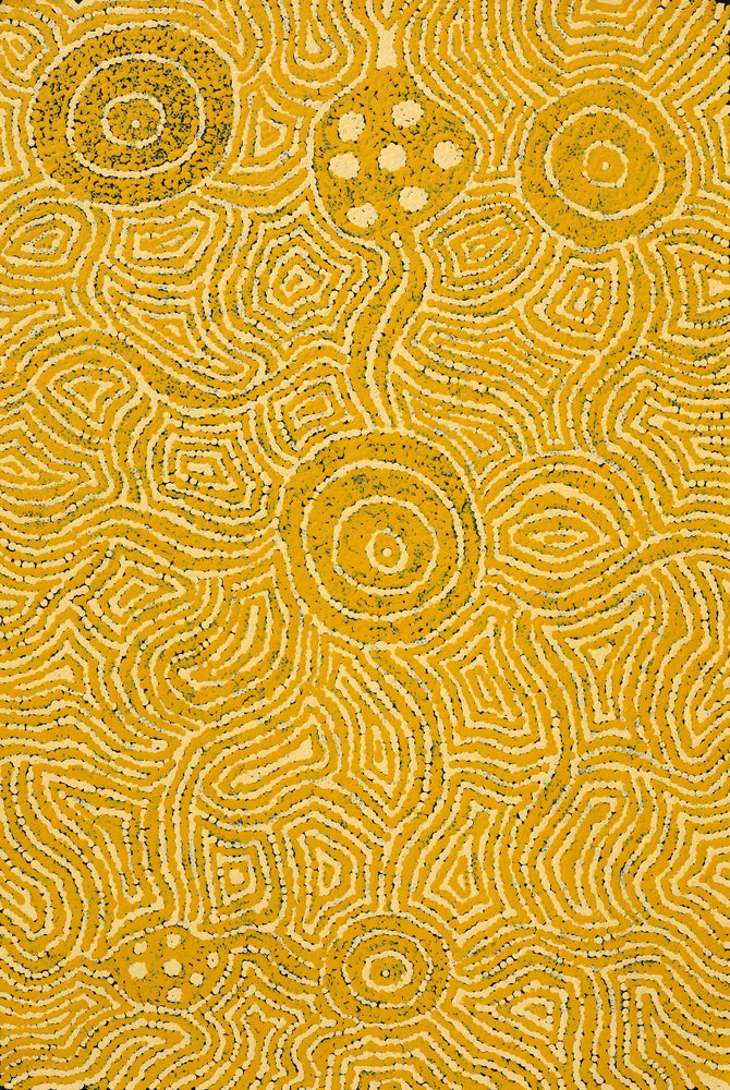 Aboriginal Artwork by Nita Connelly, Kungkarangkalpa (Seven Sisters Story), 91x61cm