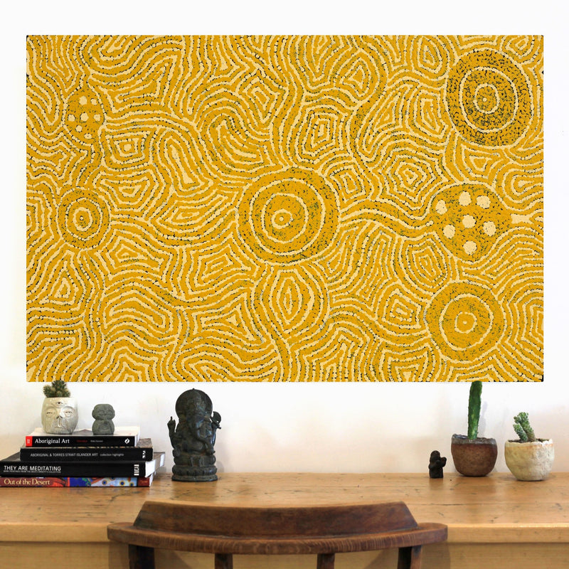 Aboriginal Artwork by Nita Connelly, Kungkarangkalpa (Seven Sisters Story), 91x61cm