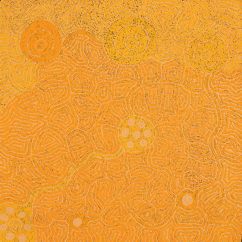 Aboriginal Artwork by Nita Connelly, Kungkarangkalpa (Seven Sisters Story), 91x91cm
