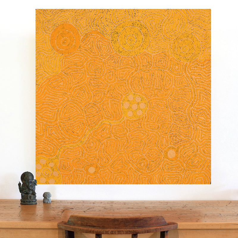Aboriginal Artwork by Nita Connelly, Kungkarangkalpa (Seven Sisters Story), 91x91cm