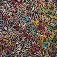 Aboriginal Artwork by Nola Napangardi Fisher, Purrpalanji (Skinny Bush Banana) Jukurrpa, 61x61cm