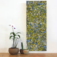 Aboriginal Artwork by Nola Napangardi Fisher, Purrpalanji (Skinny Bush Banana) Jukurrpa, 76x30cm