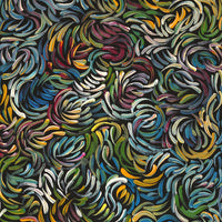 Aboriginal Artwork by Nola Napangardi Fisher, Purrpalanji (Skinny Bush Banana) Jukurrpa, 76x30cm