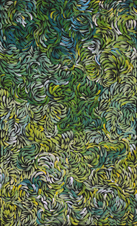 Aboriginal Artwork by Nola Napangardi Fisher, Purrpalanji (Skinny Bush Banana) Jukurrpa, 76x46cm