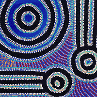 Aboriginal Artwork by Noreen Dixon, Sisters at Watarru, 60x56cm