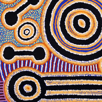 Aboriginal Artwork by Noreen Dixon, Sisters at Watarru, 60x60cm