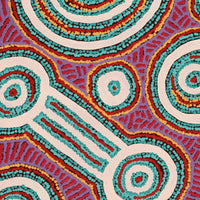 Aboriginal Artwork by Noreen Dixon, Waru at Watarru, 90x50cm