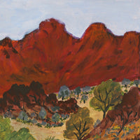 Aboriginal Artwork by Noreen Hudson, Near Ellery Creek Big Hole, 42x28cm
