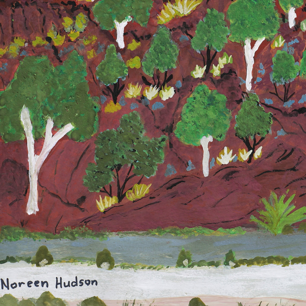 Aboriginal Artwork by Noreen Hudson, Ntaria, 54x35.5cm
