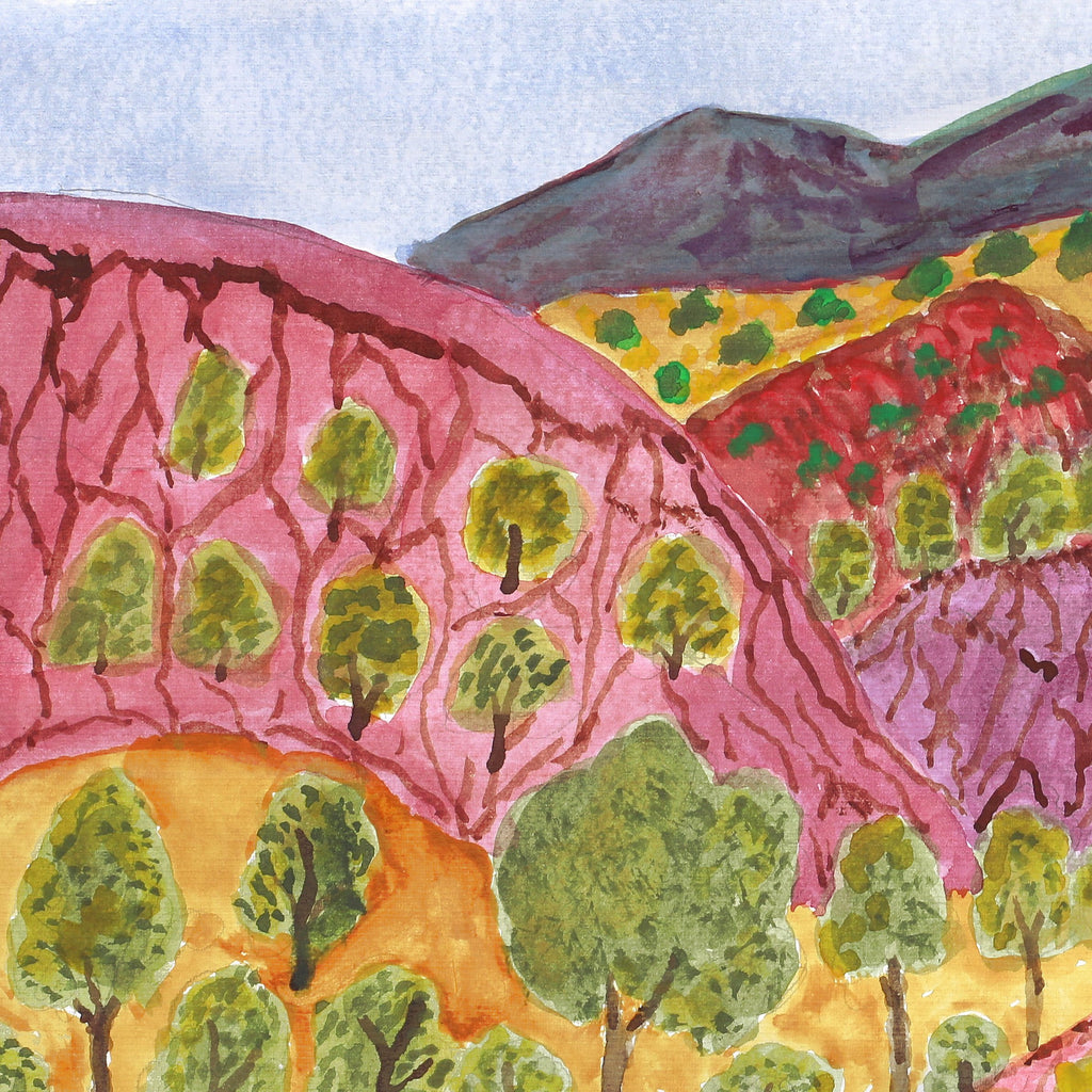 Aboriginal Artwork by Noreen Hudson, Tjuritja (West MacDonnell Ranges, NT), 47.5x21cm
