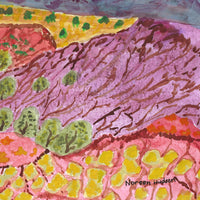 Aboriginal Artwork by Noreen Hudson, Tjuritja (West MacDonnell Ranges, NT), 47.5x21cm