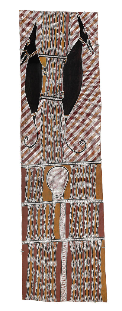 Aboriginal Art by Ŋulwurr #2 Yunupiŋu, Waṉkurra, 163x44cm Bark - ART ARK®