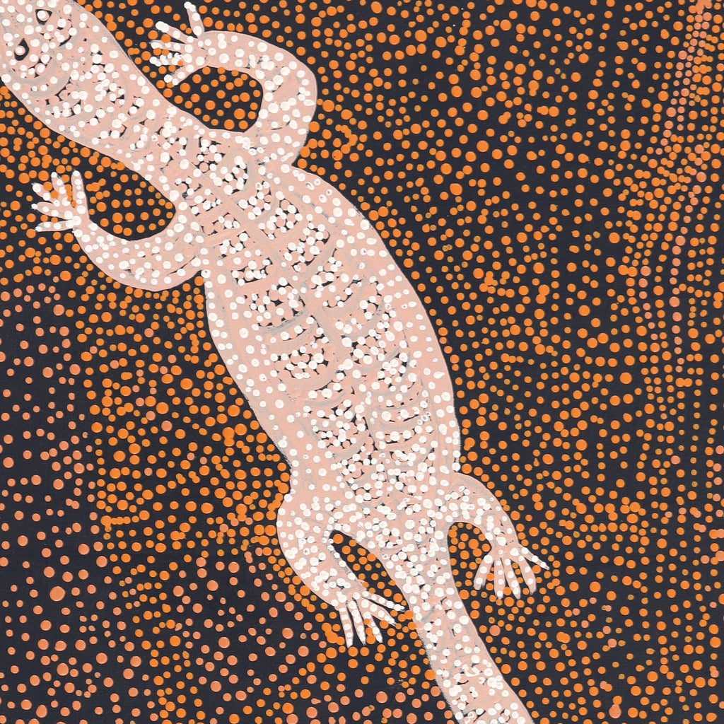 Aboriginal Artwork by Nyanu Watson, Wati Ngintaka Tjukurpa, 91x45cm
