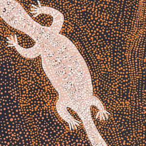 Aboriginal Artwork by Nyanu Watson, Wati Ngintaka Tjukurpa, 91x45cm - ART ARK®