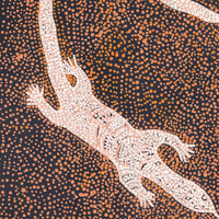 Aboriginal Artwork by Nyanu Watson, Wati Ngintaka Tjukurpa, 91x45cm