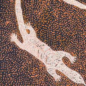 Aboriginal Artwork by Nyanu Watson, Wati Ngintaka Tjukurpa, 91x45cm - ART ARK®