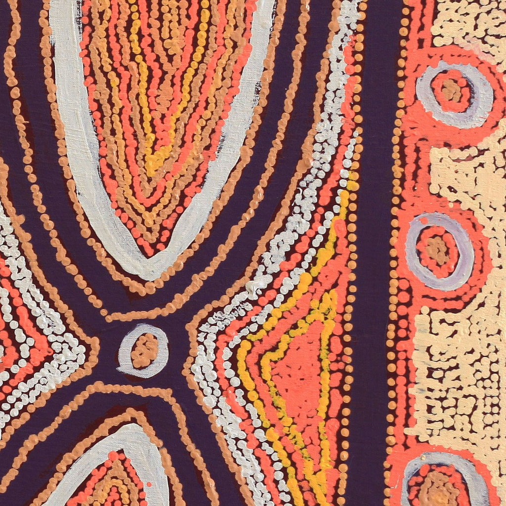 Aboriginal Artwork by Paddy Japanangka Lewis, Mina Mina Jukurrpa - Ngalyipi, 91x91cm