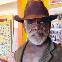 Aboriginal Artwork by Paddy Japanangka Lewis, Mina Mina Jukurrpa - Ngalyipi, 91x91cm