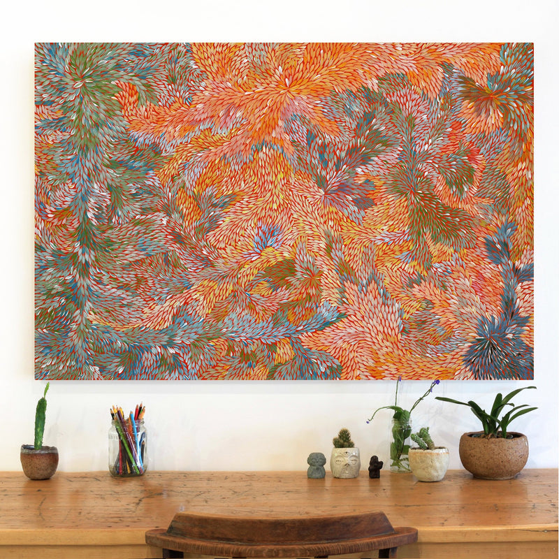 Aboriginal Artwork by Patricia Multa, Ininti at Muruntji, 120x80cm